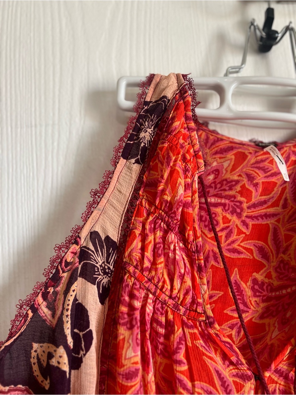 Free People Flowy Chiffon Floral Paisley Print Tunic Size XS Boho Lightweight - Picture 2 of 12